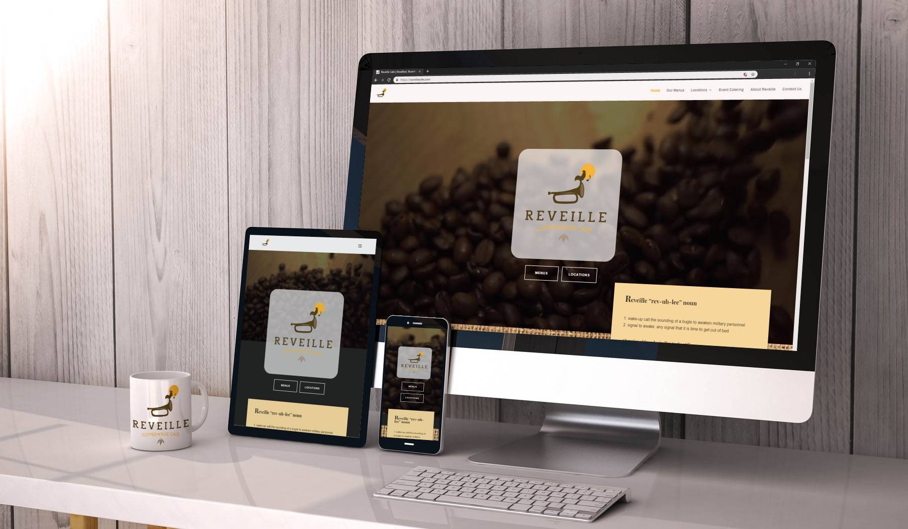 Reveille Cafe - New Website Design and Layout